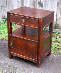 Period Limbert style oak safe, excellent as nightstand.  Circa 1912